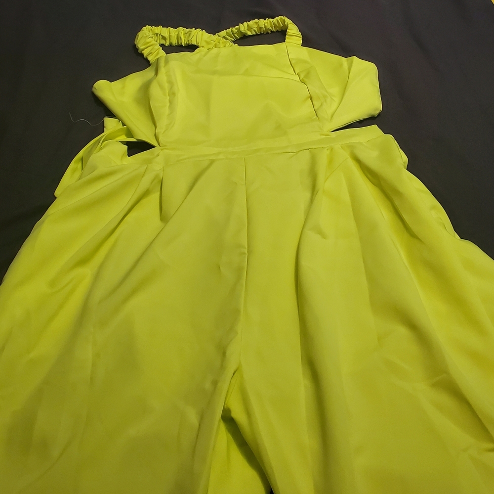 Lime Green Summer Romper
